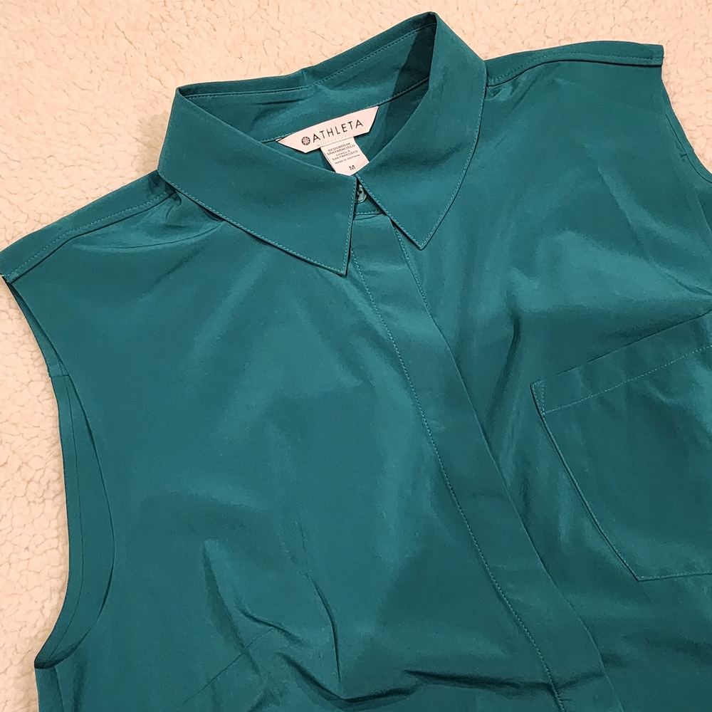 Athleta Teal Sleeveless Women's Top